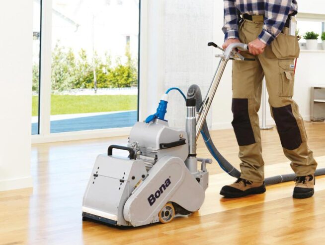 Hardwood floors refinishing Morristown NJ project