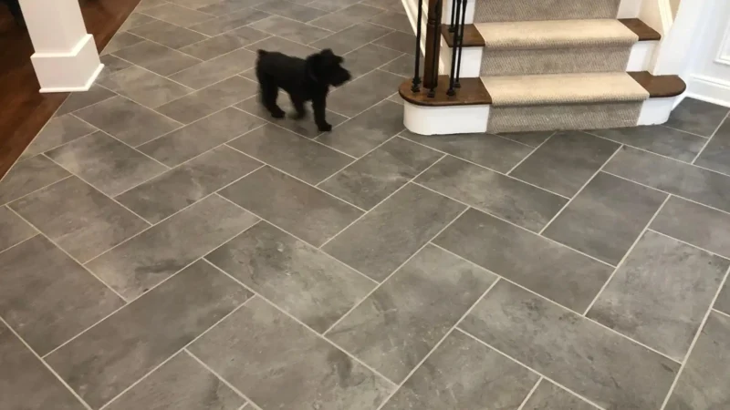 Professional tile floor installation by the WC Floors team