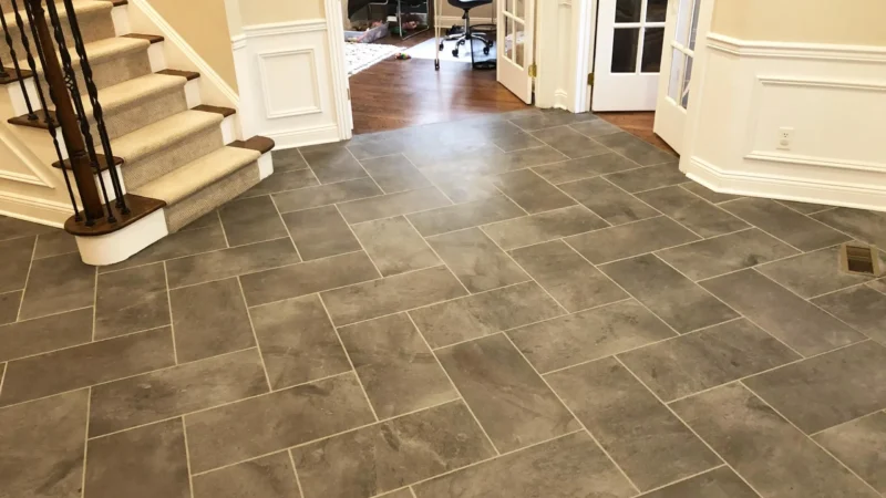 professional porcelain tile installation